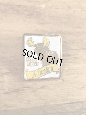 トナカイのアラスカの70〜80年代ビンテージピンバッジ