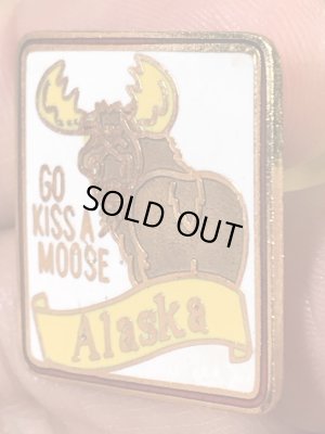 トナカイのアラスカの70〜80年代ビンテージピンバッジ