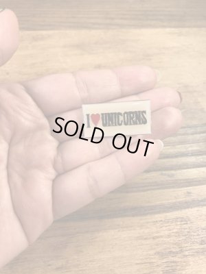 I Love Unicornと書かれた70~80’sヴィンテージエナメルピンズ