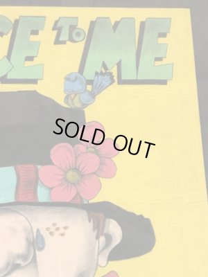 “Be Nice To Me...”のメッセージが書かれたヒッピーの70’sヴィンテージピクチャーアート