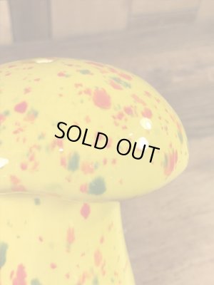 陶器製のキノコの70年代ビンテージ置物