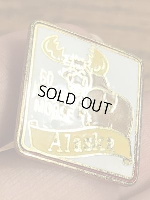トナカイのアラスカの70〜80年代ビンテージピンバッジ