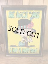“Be Nice To Me...” Hippie Art Picture Frame　ヒッピーアート　ビンテージ　ピクチャーフレーム　70年代