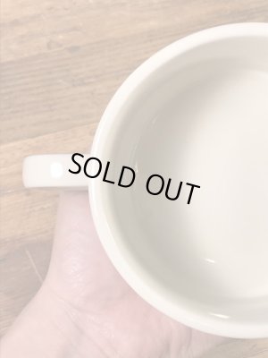 野菜の陶器製の70年代ビンテージスープマグカップ