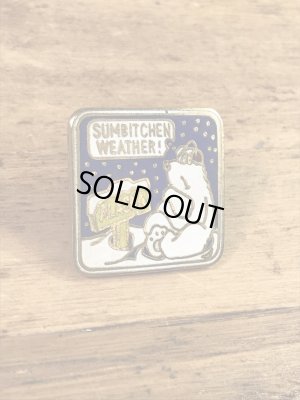 アラスカのシロクマの70〜80年代ビンテージピンバッジ