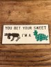 画像1: You Bet Your Sweet “Donkey” I'm A “Turtle” Badge　ジョーク　ビンテージ　プラスチックバッジ　メッセージ　70〜80年代 (1)