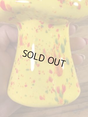 陶器製のキノコの70年代ビンテージ置物