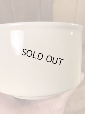 野菜の陶器製の70年代ビンテージスープマグカップ