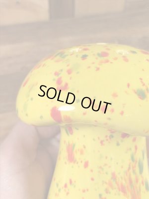 陶器製のキノコの70年代ビンテージ置物