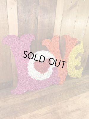 ラブのポップコーンアートの70年代ビンテージ壁掛け