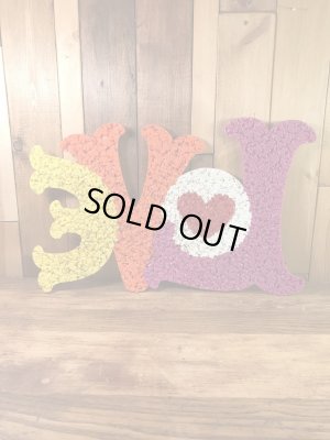 Loveのポップコーンアートの70'sヴィンテージウォールデコレーション