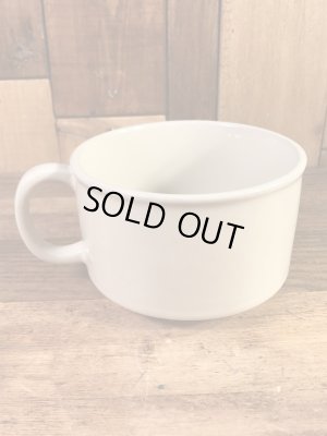 野菜の陶器製の70年代ビンテージスープマグカップ