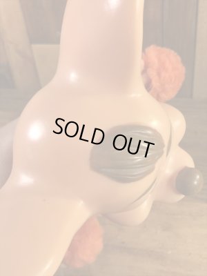 チアガールのフロリダマウスの70年代ビンテージ貯金箱