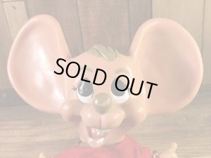 チアリーダーのフロリダマウスの70年代ビンテージ貯金箱