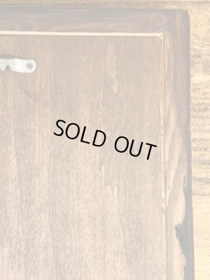 フクロウがハンドペイントで描かれた70年代ビンテージ壁掛け