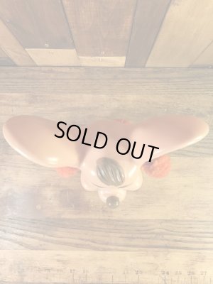 チアガールのフロリダマウスの70年代ビンテージ貯金箱