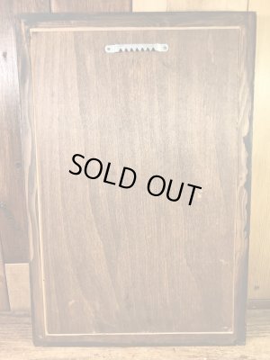 フクロウがハンドペイントで描かれた70’sヴィンテージ壁掛け