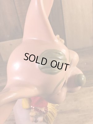 チアリーダーのフロリダマウスの70年代ビンテージ貯金箱