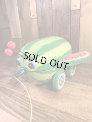 Vanda Cragstan社製のワッキーメロンの60年代ビンテージプルトイ