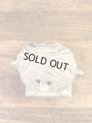 “World's Bast Father”のメッセージが書かれたシリスカルプスの70年代ビンテージメッセージドール