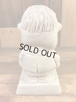 “World's Bast Father”のメッセージが書かれたシリスカルプスの70年代ビンテージメッセージドール