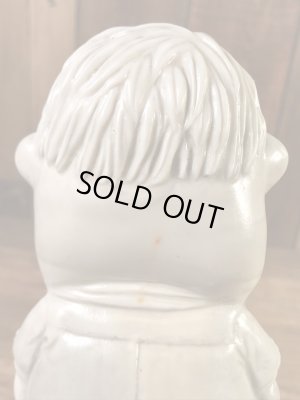 “World's Bast Father”のメッセージが書かれたシリスカルプスの70年代ビンテージメッセージドール