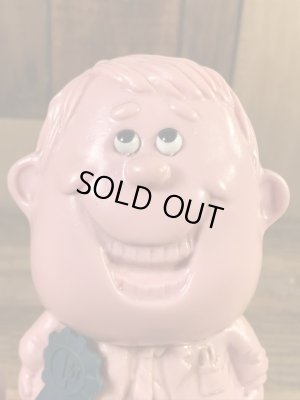 “World's Bast Father”のメッセージが書かれたシリスカルプスの70年代ビンテージメッセージドール