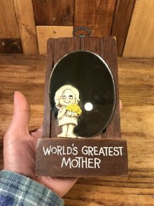 他の写真3: "World's Greatest Mother" Message Wall Mirror　メッセージドール　ビンテージ　壁掛けミラー　70年代