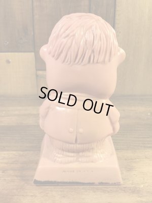 “World's Bast Father”のメッセージが書かれたシリスカルプスの70年代ビンテージメッセージドール