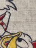 ディズニーキャラクターが描かれたコットン製の50年代ビンテージ子供用ハンカチ