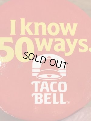 タコベルのメッセージが書かれた80年代ビンテージ缶バッジ