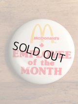 McDonald's Canada “Employee Of The Month” Pin Back　マクドナルド　ビンテージ　缶バッジ　カナダ　80年代~