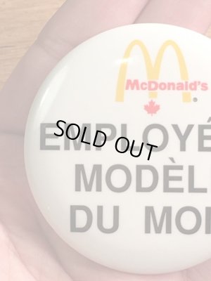 カナダのマクドナルドの80年代〜ビンテージ缶バッジ