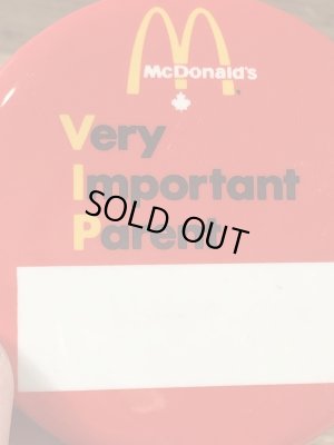 カナダのマクドナルドの80年代〜ビンテージ缶バッジ