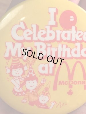 カナダのマクドナルドの80年代〜ビンテージ缶バッジ