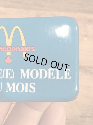 カナダのマクドナルドの80年代〜ビンテージ缶バッジ