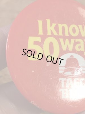 タコベルのメッセージが書かれた80’sヴィンテージ缶バッチ