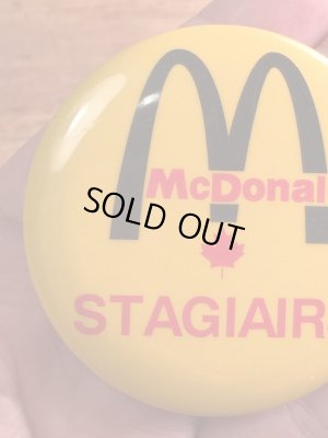 カナダのマクドナルドの80年代〜ビンテージ缶バッジ