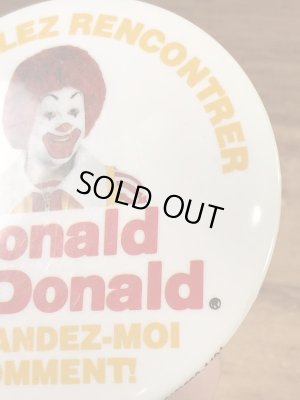 カナダのマクドナルド“ロナルド”の80年代〜ビンテージ缶バッジ