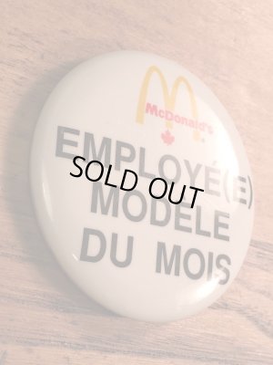 カナダのマクドナルドの80年代〜ビンテージ缶バッジ