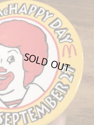 カナダのマクドナルド“ロナルド”の80年代〜ビンテージ缶バッジ