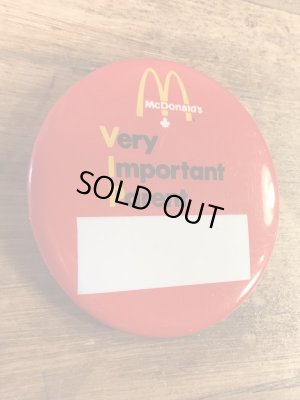 カナダのマクドナルドの80年代〜ビンテージ缶バッジ