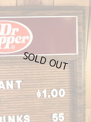 ドクターペッパーのプラスチック製の70年代ビンテージサインボード