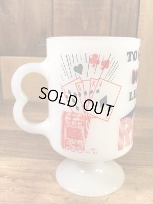 フェデラル社製のRenoの70’sヴィンテージミルクガラスマグ