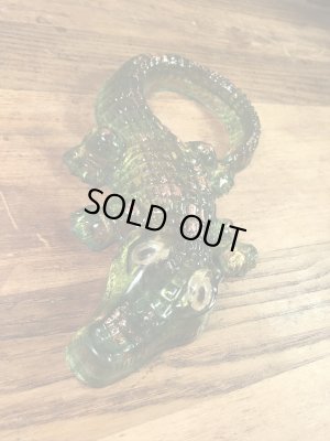 ルーサイトのワニの60〜70年代ビンテージ置物