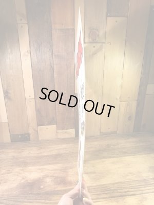 “Look Before You Leap!”のメッセージが書かれた70年代ビンテージ看板