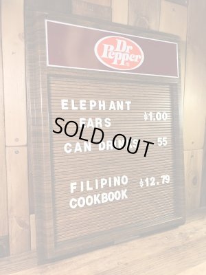 ドクターペッパーのプラスチック製の70年代ビンテージサインボード