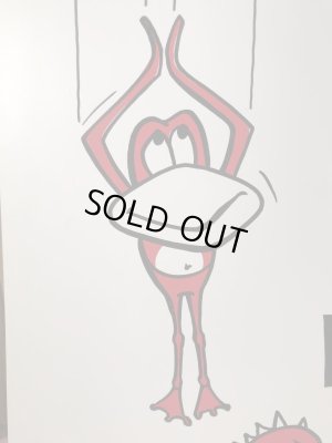 “Look Before You Leap!”のメッセージが書かれた70’sヴィンテージサインボード