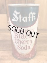 Staff Imitation Black Cherry Soda Drink Can　ブラックチェリーソーダ　ビンテージ　スチール缶　スタッフ　60〜70年代