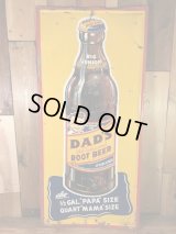 Big Junior “Dad's Root Beer” Tin Sign　ダッツ　ビンテージ　看板　ルートビア　40年代